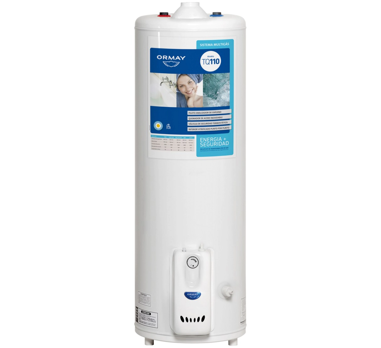 Termotanque 110L Ormay TQ110 De Pie Carga Sup. 