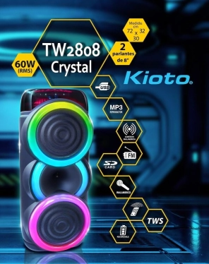 Parlante Kioto TW2808 Cristal con FM