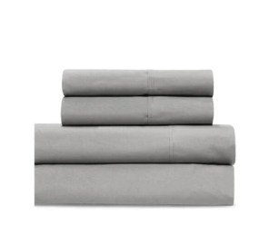 Sabanas Hotel King Size 250 Hilos Gris 100% Alg.