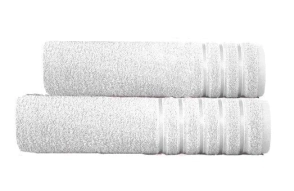 Juego de Toalla y Toallón Teka Confort 450 gramos Blanco 