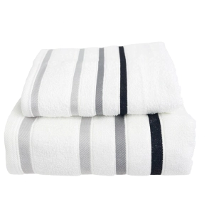 Juego de Toalla y Toallón Teka Lumiere 520 gramos Blanco 