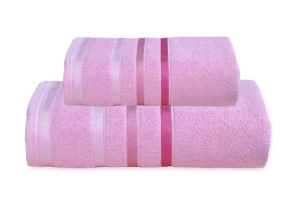 Juego de Toalla y Toallón Teka Lumiere 520 gramos  Rosa 