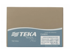 Sabanas 1½ Teka 150H Ternura Plus Liso Dorado 