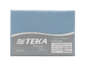 Sabanas 1 Teka 150H Ternura Plus Liso Celeste 