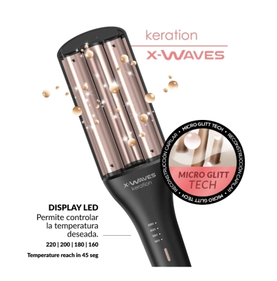 Rizador Gama X-WAVES KERATION 17, 20,  22, 25 mm