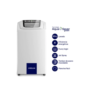 Lavarropas Drean 6,5kg 800 Rpm Blanco  Fuzzy