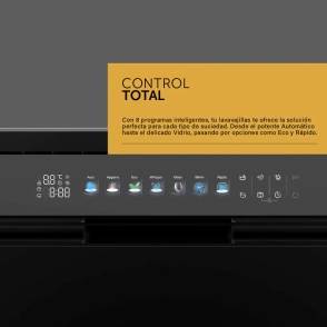 Lavavajilla Vondom 15Cub. Negro Inox Touch