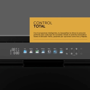 Lavavajilla Vondom 15Cub. Negro Inox Touch