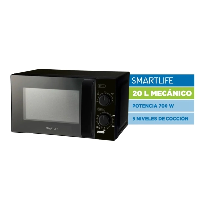 Microondas 20L Smartlife Mecanico Negro MWO20MMB