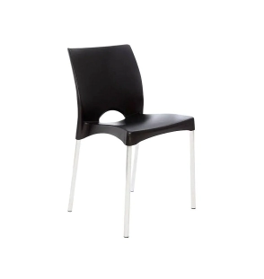 Silla Aimaretti Plastica con Patas de ca&ntilde;o  