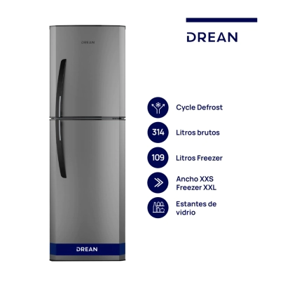 Heladera Drean HDR320F50E 314L Ciclica - Gris