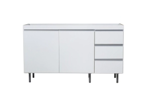 Bajo Mesada 1,40 Ricchezze Arco Blanco Aluminio 