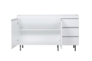 Bajo Mesada 1,40 Ricchezze Arco Blanco Aluminio