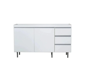 Bajo Mesada 1,40 Ricchezze Arco Blanco Aluminio