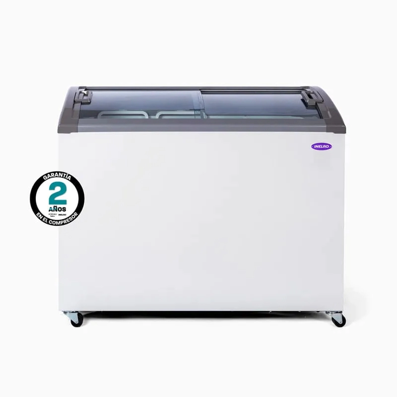 Freezer Inelro FIH-350PI Plus Tapa Vidrio Curvo